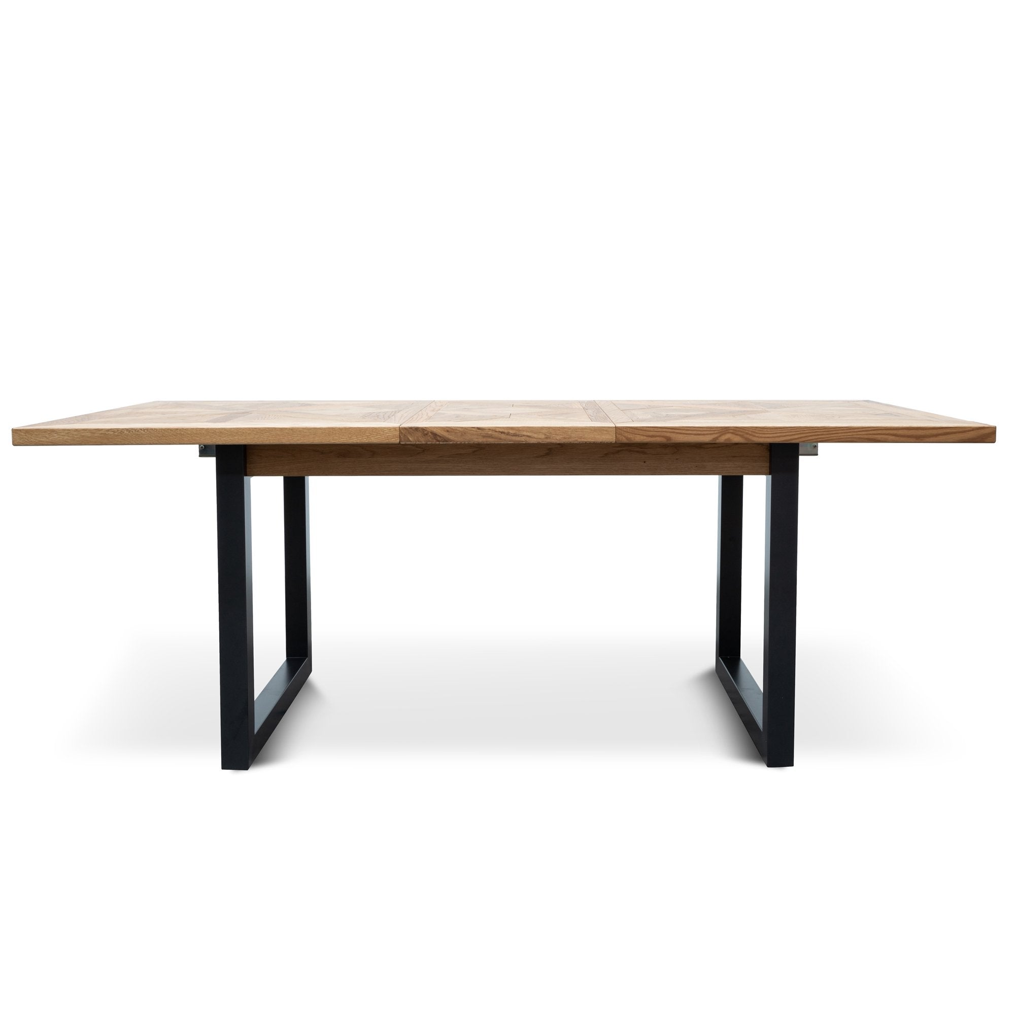 Percy 4-6 Seater Extendable Dining Table - European Knotty Oak and Peppercorn