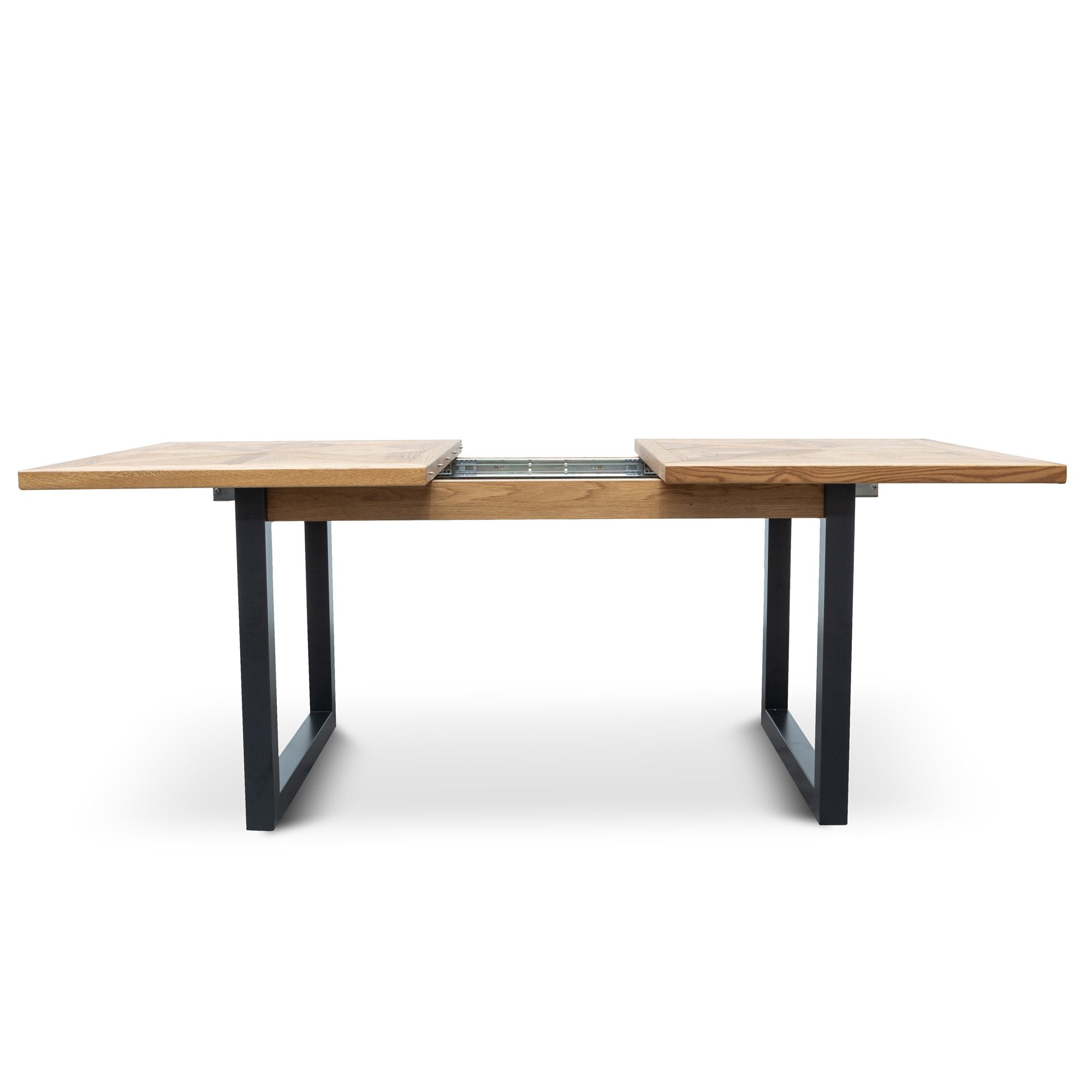 Percy 4-6 Seater Extendable Dining Table - European Knotty Oak and Peppercorn
