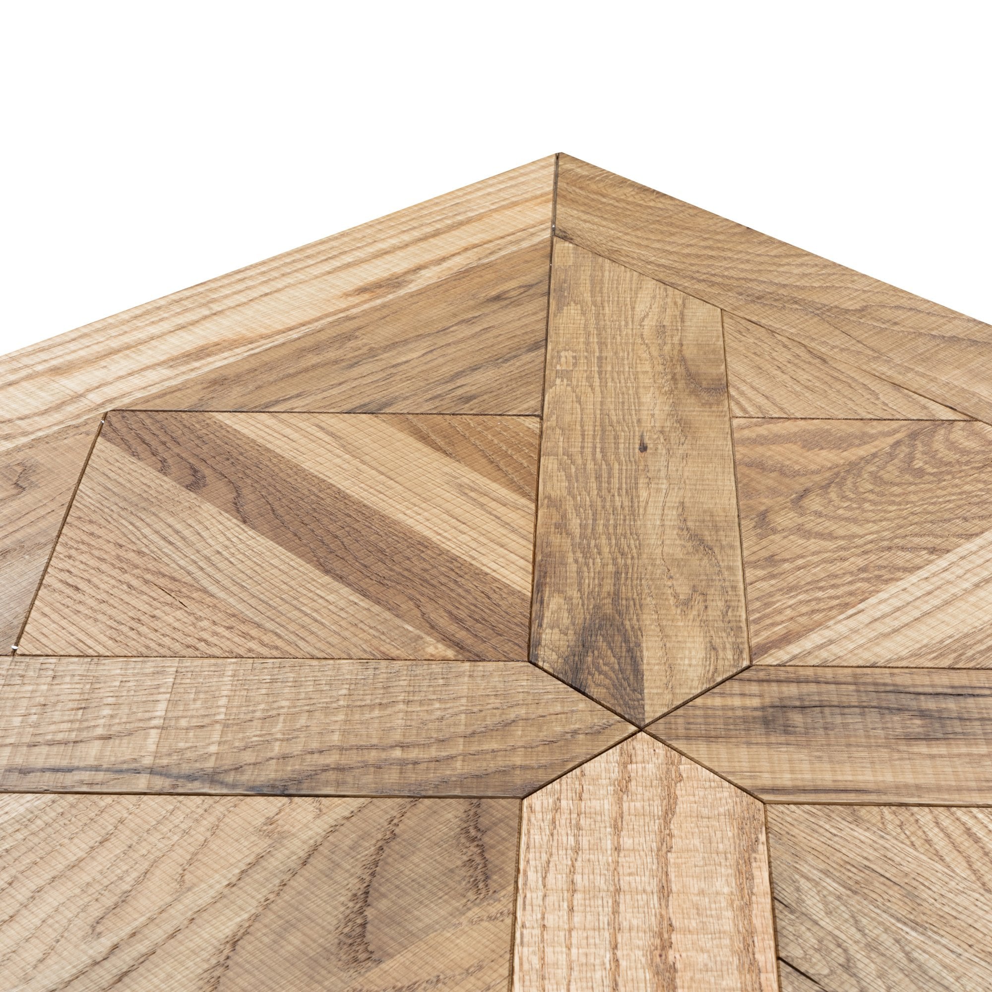 Percy 4-6 Seater Extendable Dining Table - European Knotty Oak and Peppercorn