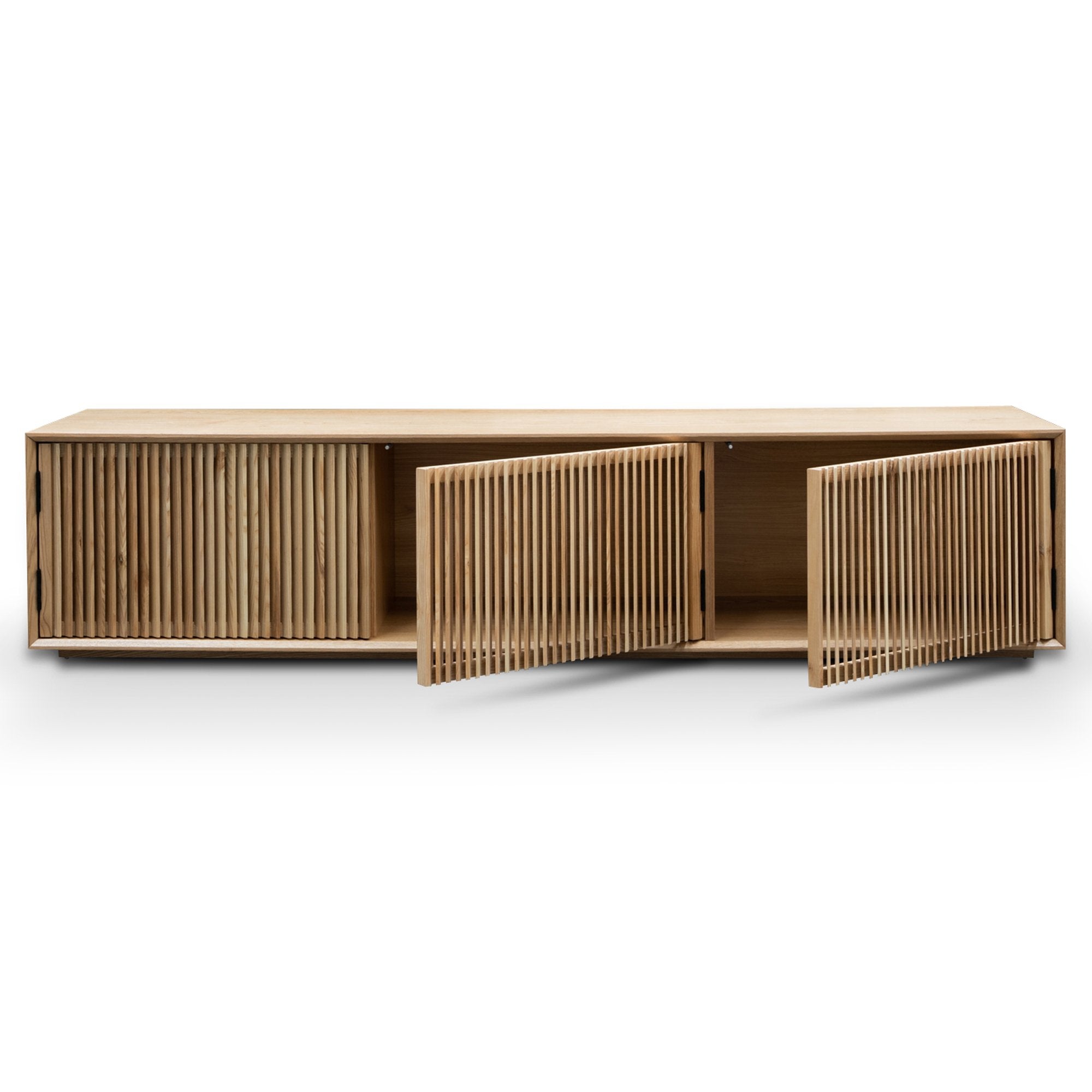 2m Wooden TV Entertainment Unit - Natural Ash