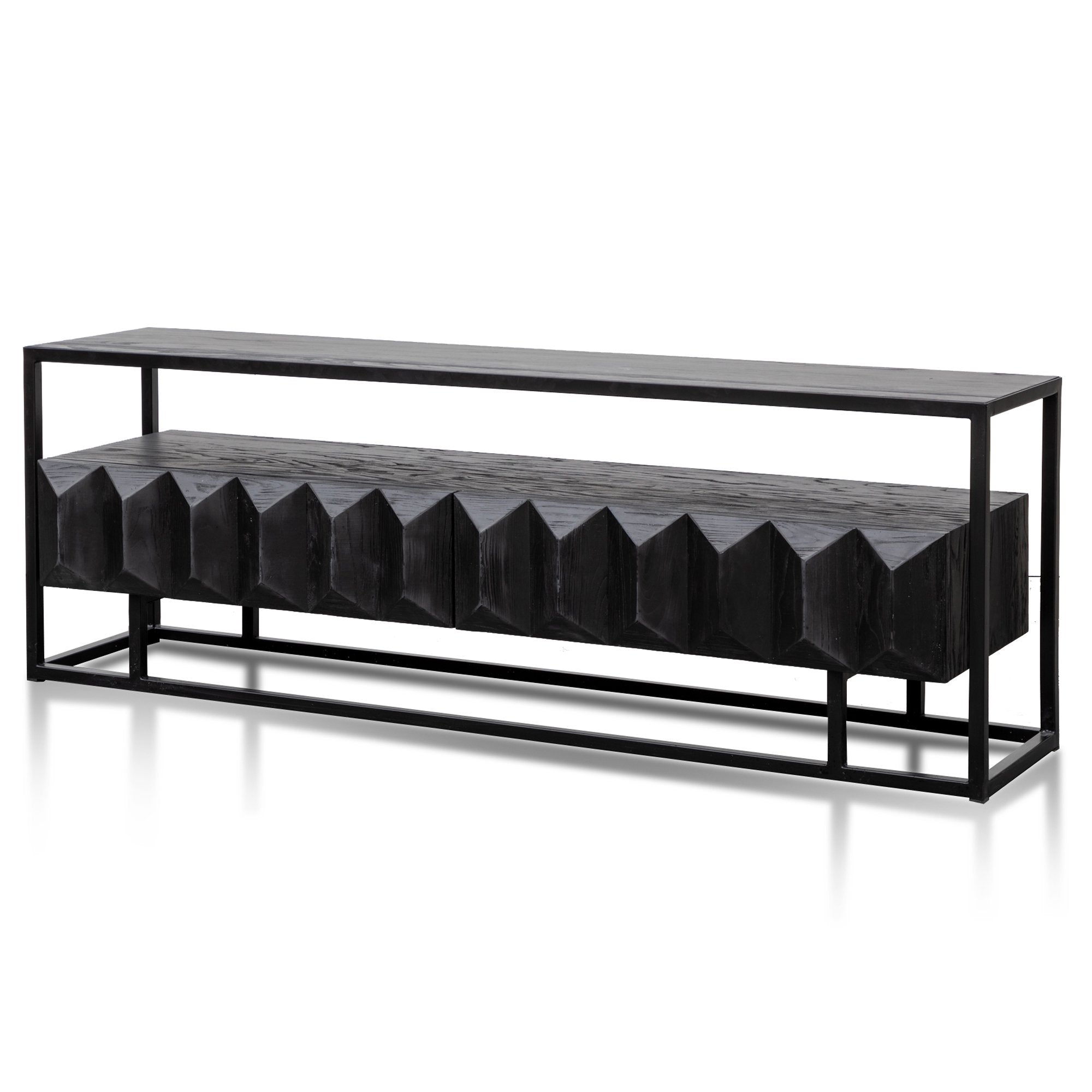 1.8m Entertainment TV Unit - Full Black