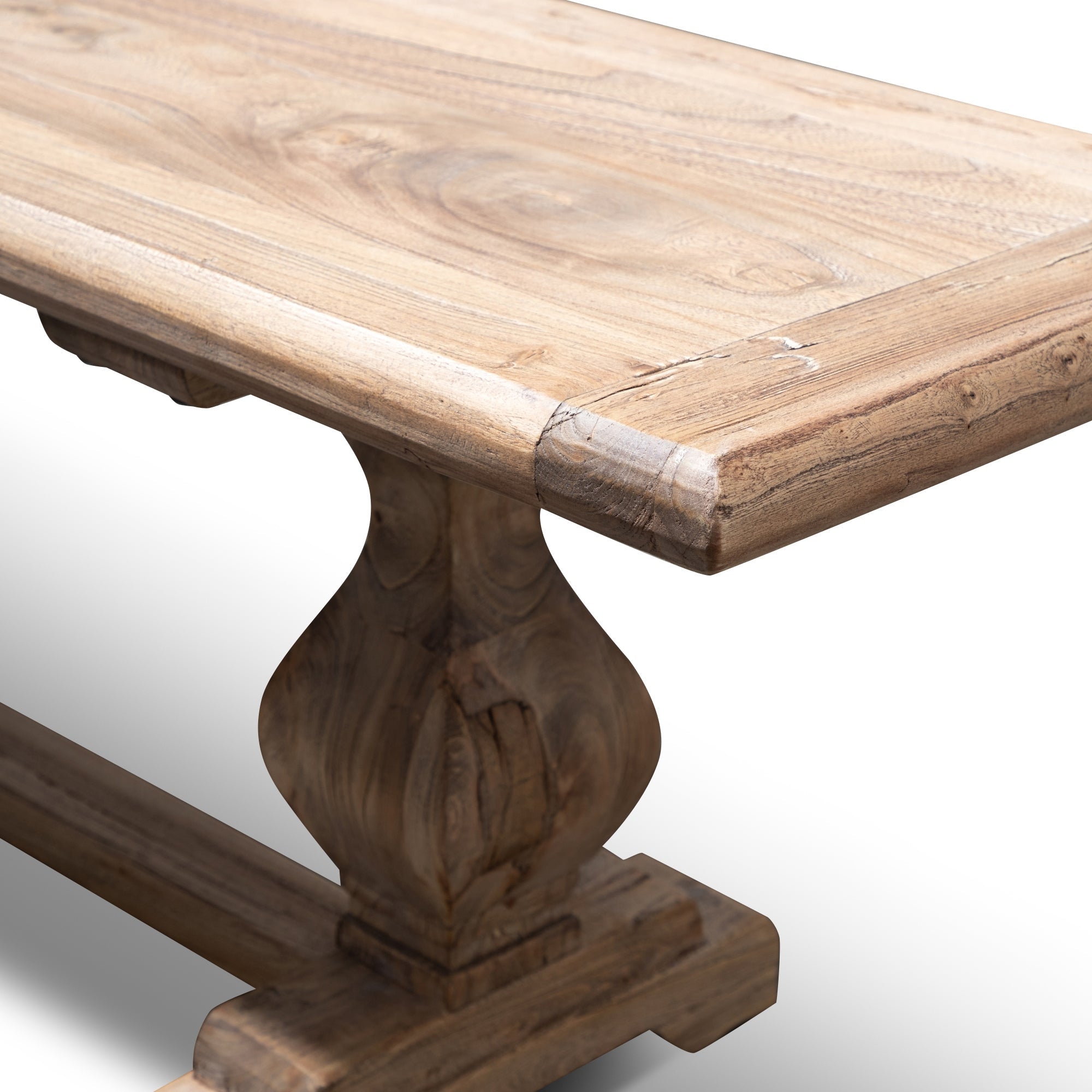 Reclaimed ELM 2.4m Wood Bench - Natural - image 5