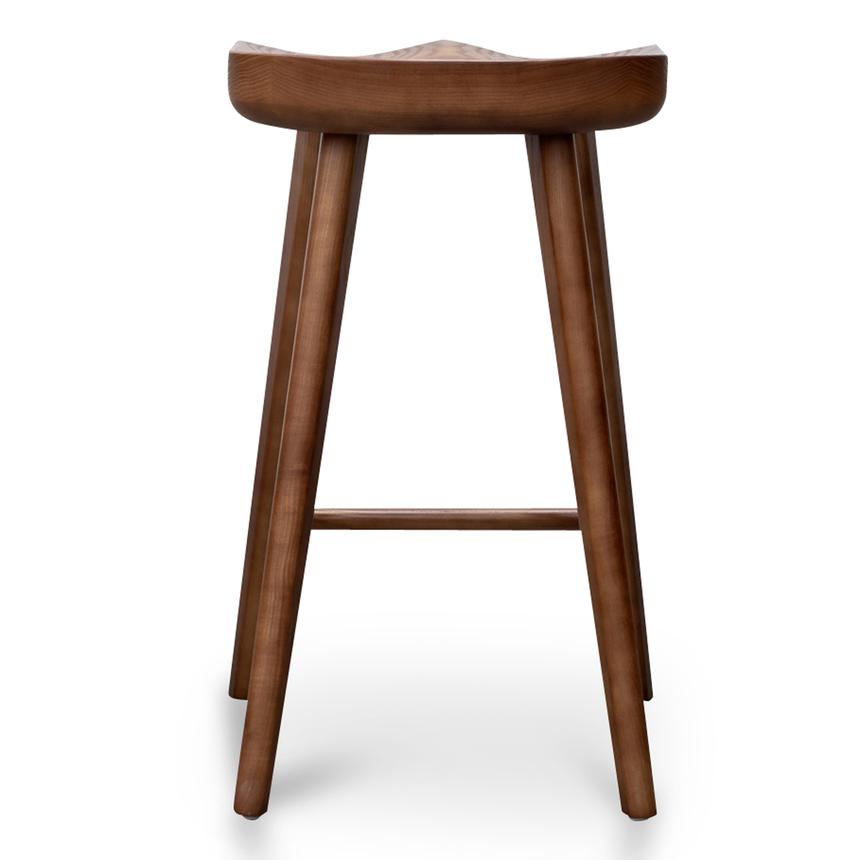 65cm Wooden Bar stool - Walnut(Set of 2)