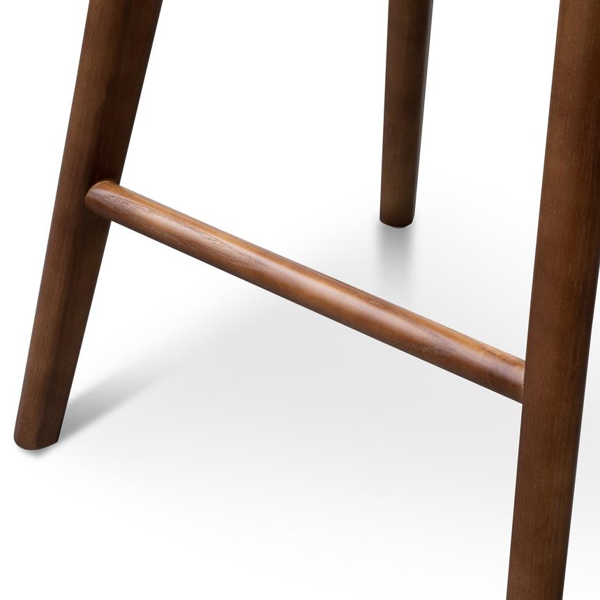 65cm Wooden Bar stool - Walnut(Set of 2)