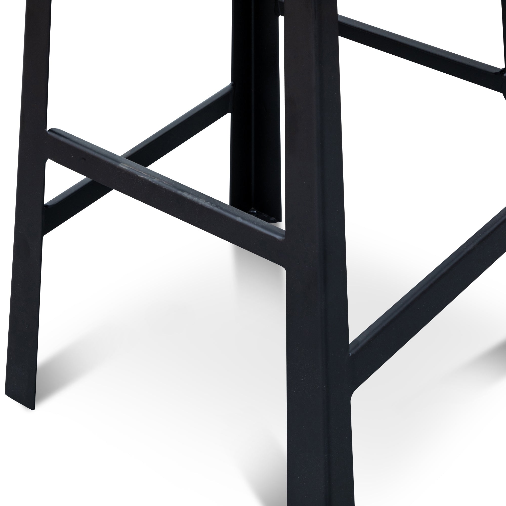 65cm Bar Stool in Rustic Brown - Black Legs - image 5