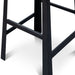 65cm Bar Stool in Rustic Brown - Black Legs - image 5