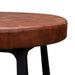 65cm Bar Stool in Rustic Brown - Black Legs - image 4