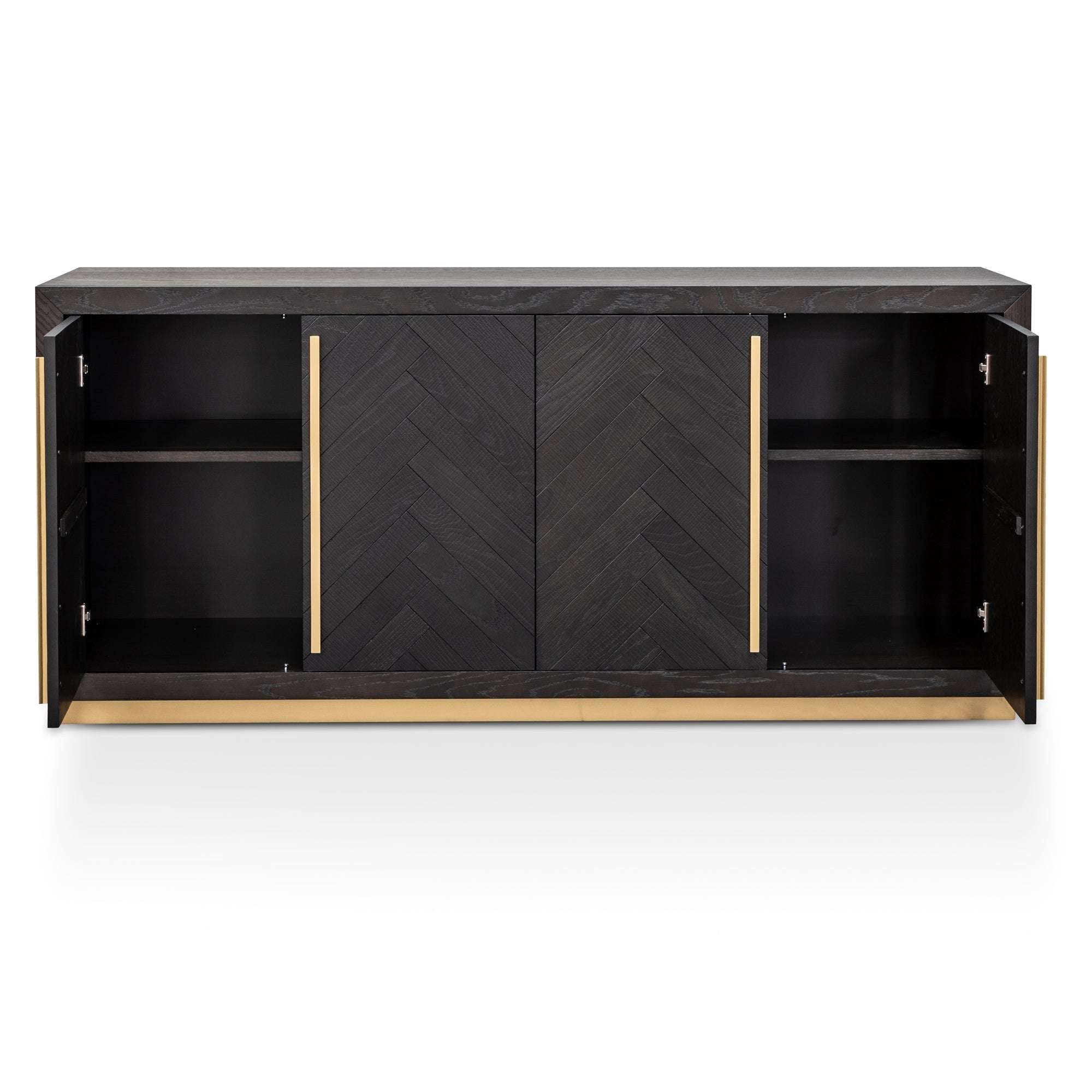 Wide Sideboard - Black and Brass - image 5