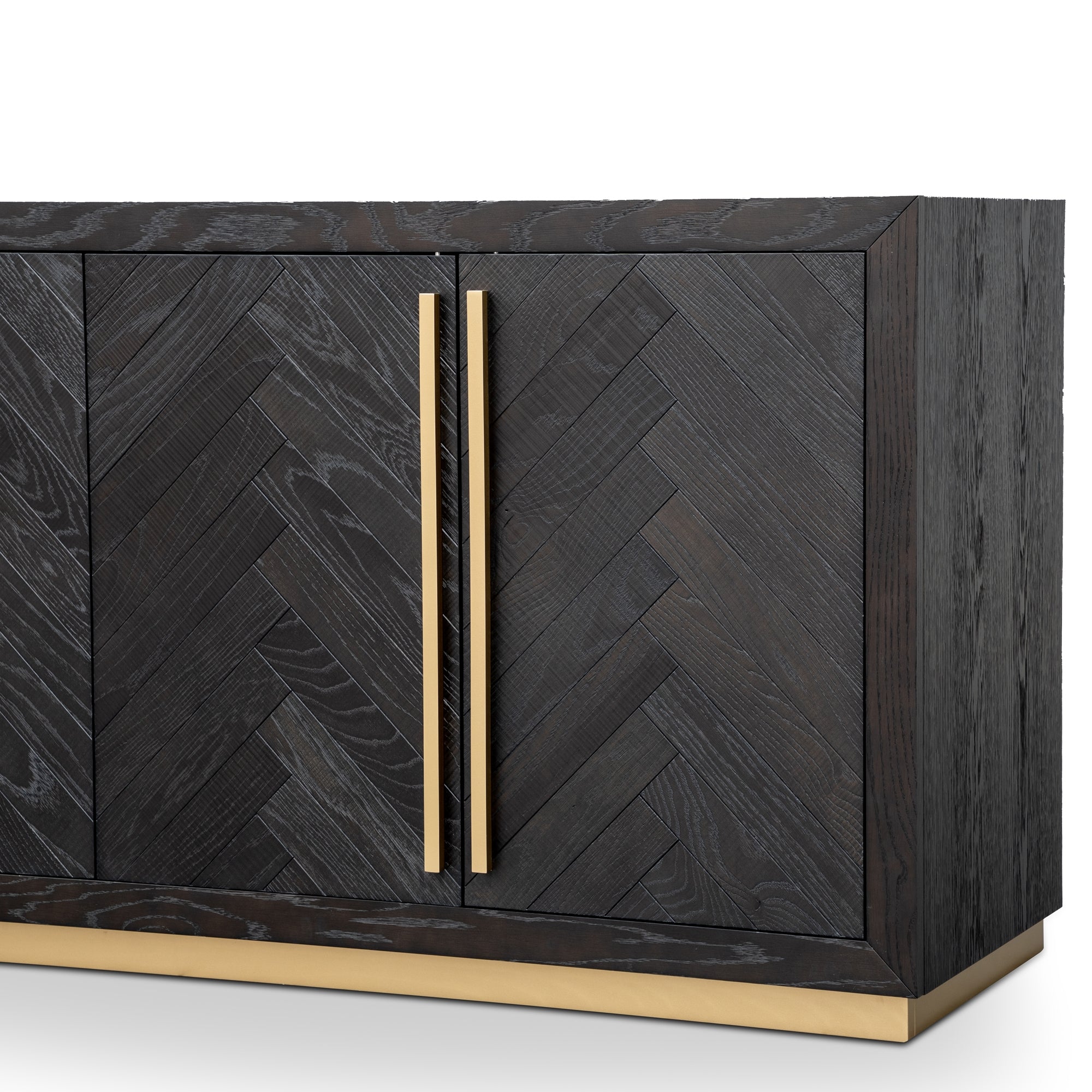 Wide Sideboard - Black and Brass - image 7