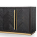 Wide Sideboard - Black and Brass - image 7