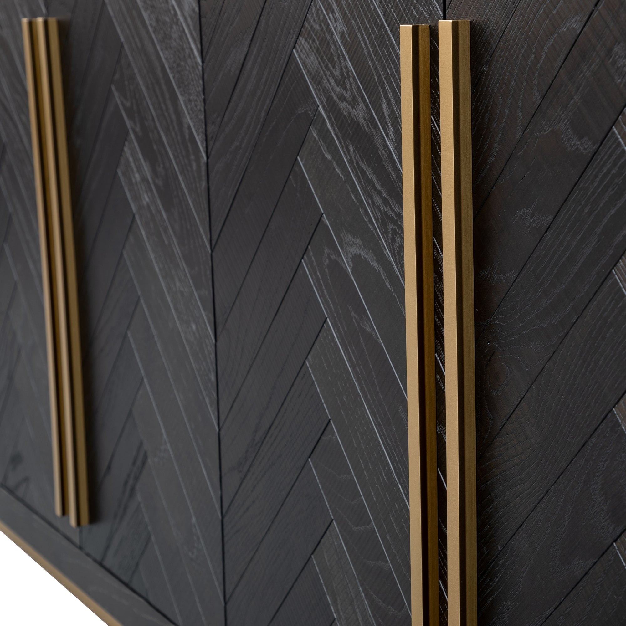 Wide Sideboard - Black and Brass - image 8
