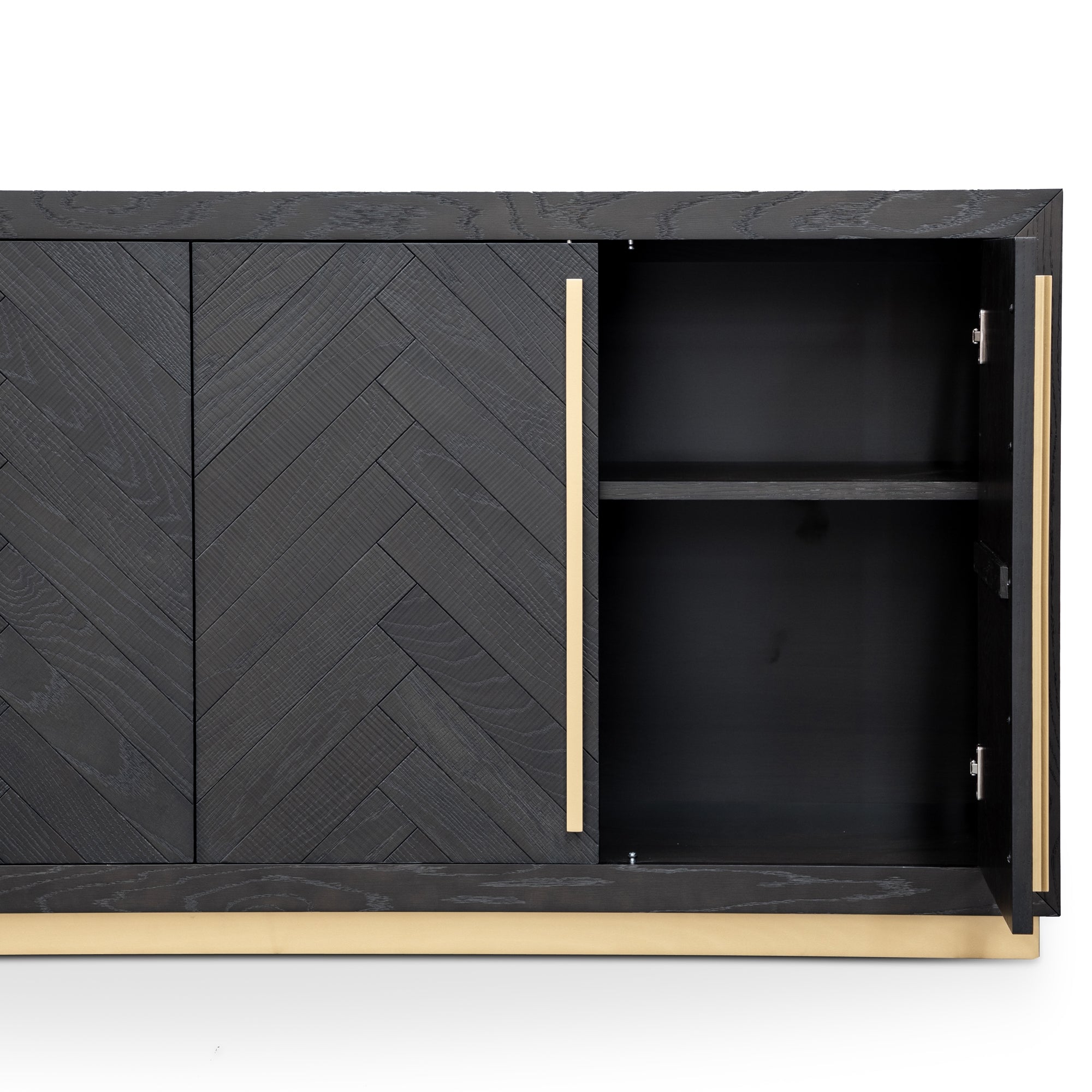 Wide Sideboard - Black and Brass - image 9