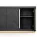 Wide Sideboard - Black and Brass - image 9