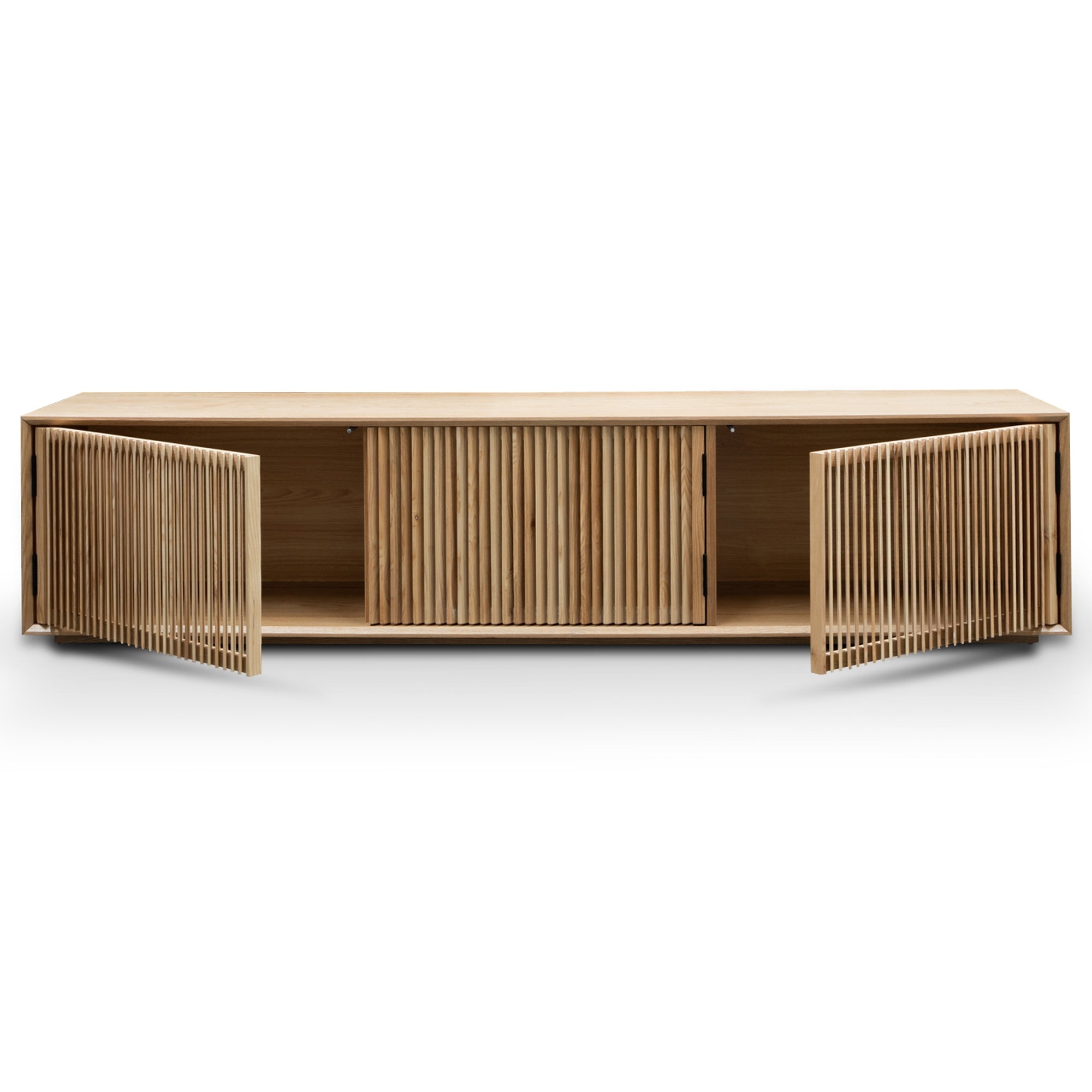 2m Entertainment TV Unit - Natural Ash Veneer - image 3
