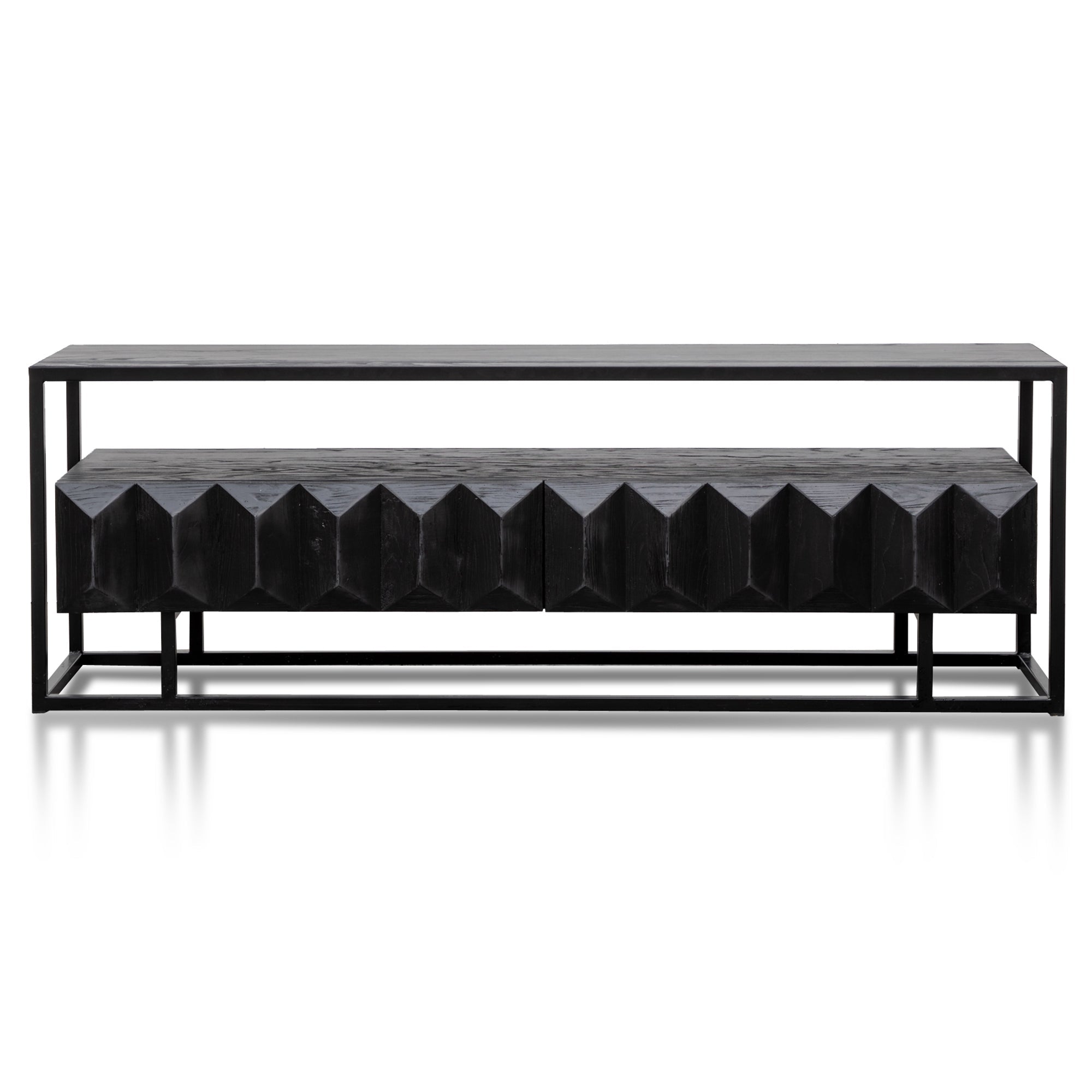 1.8m Entertainment TV Unit - Full Black - image 4