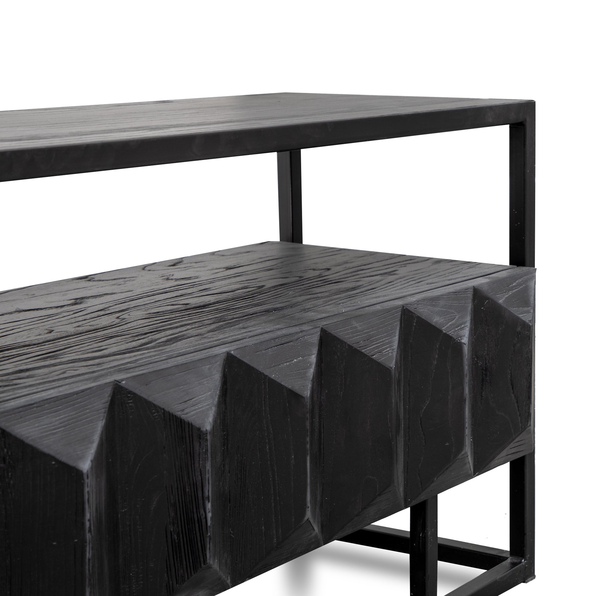 1.8m Entertainment TV Unit - Full Black - image 5