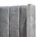 Queen Bed Frame - Wide Base in Charcoal Velvet - image 9