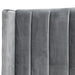 Queen Bed Frame - Wide Base in Charcoal Velvet - image 8