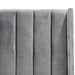Queen Bed Frame - Wide Base in Charcoal Velvet - image 7