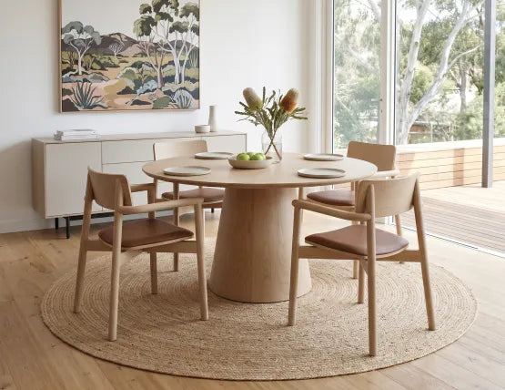 Andi with Pad and Fabric Cushion Armchair - Natural