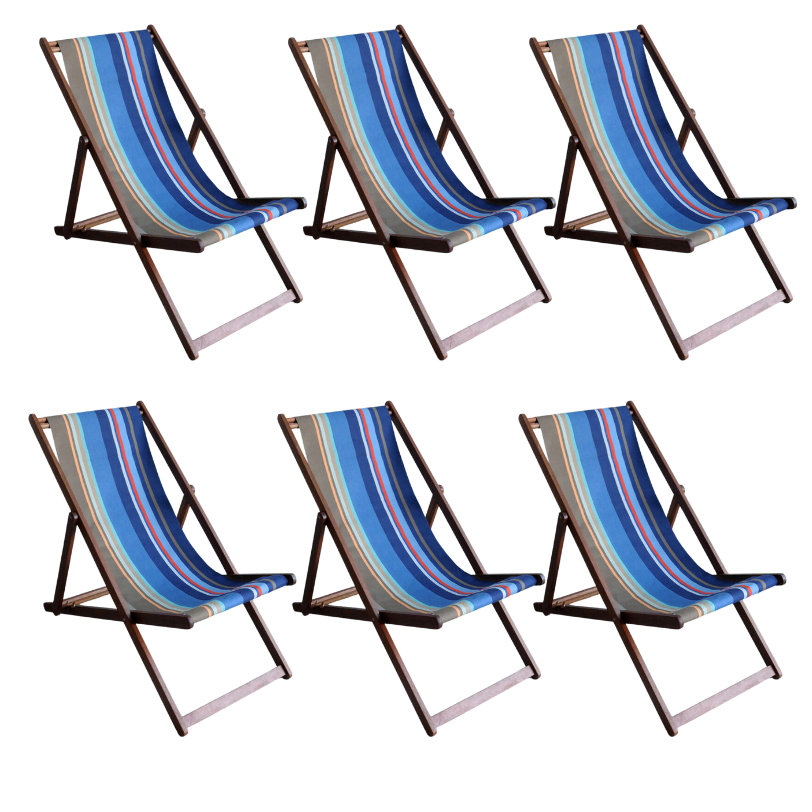 Deckchair Hardwood Cotton Collioure Roy