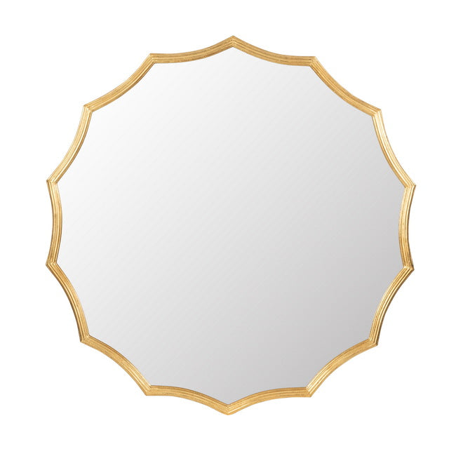 Minyama Scalloped Large Wall Mirror - Gold