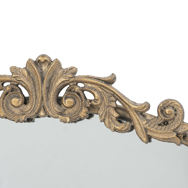 Baroque Large Round Wall Mirror - Gold