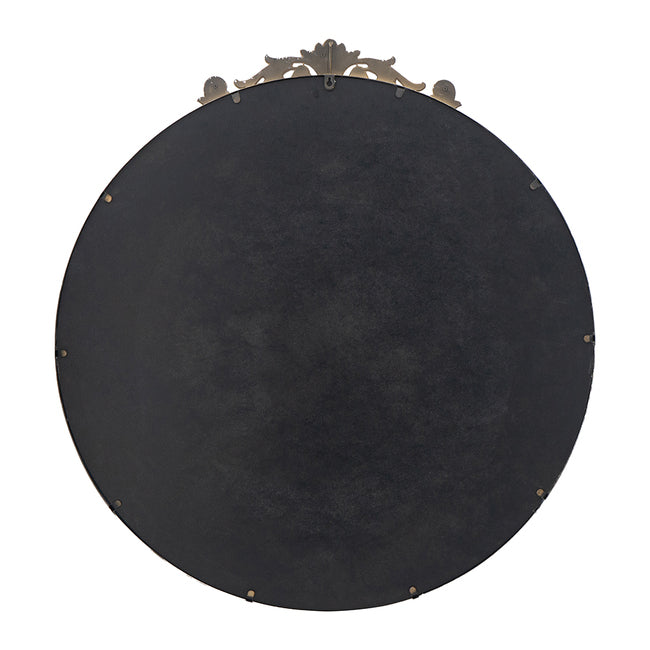 Baroque Large Round Wall Mirror - Gold