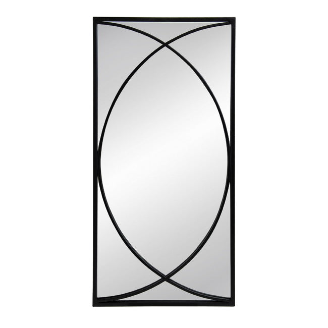 Black Swirl Iron Frame Wall Mirror - Set of 3