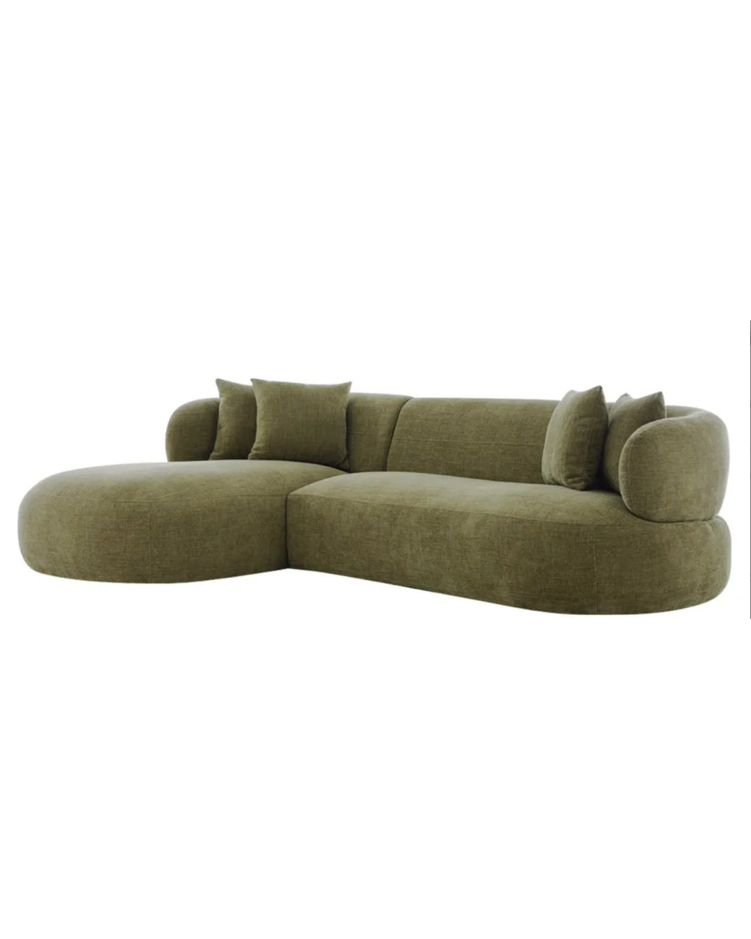 Greenwich Modular 3 Seater Sofa with Chaise - Sage Chenille