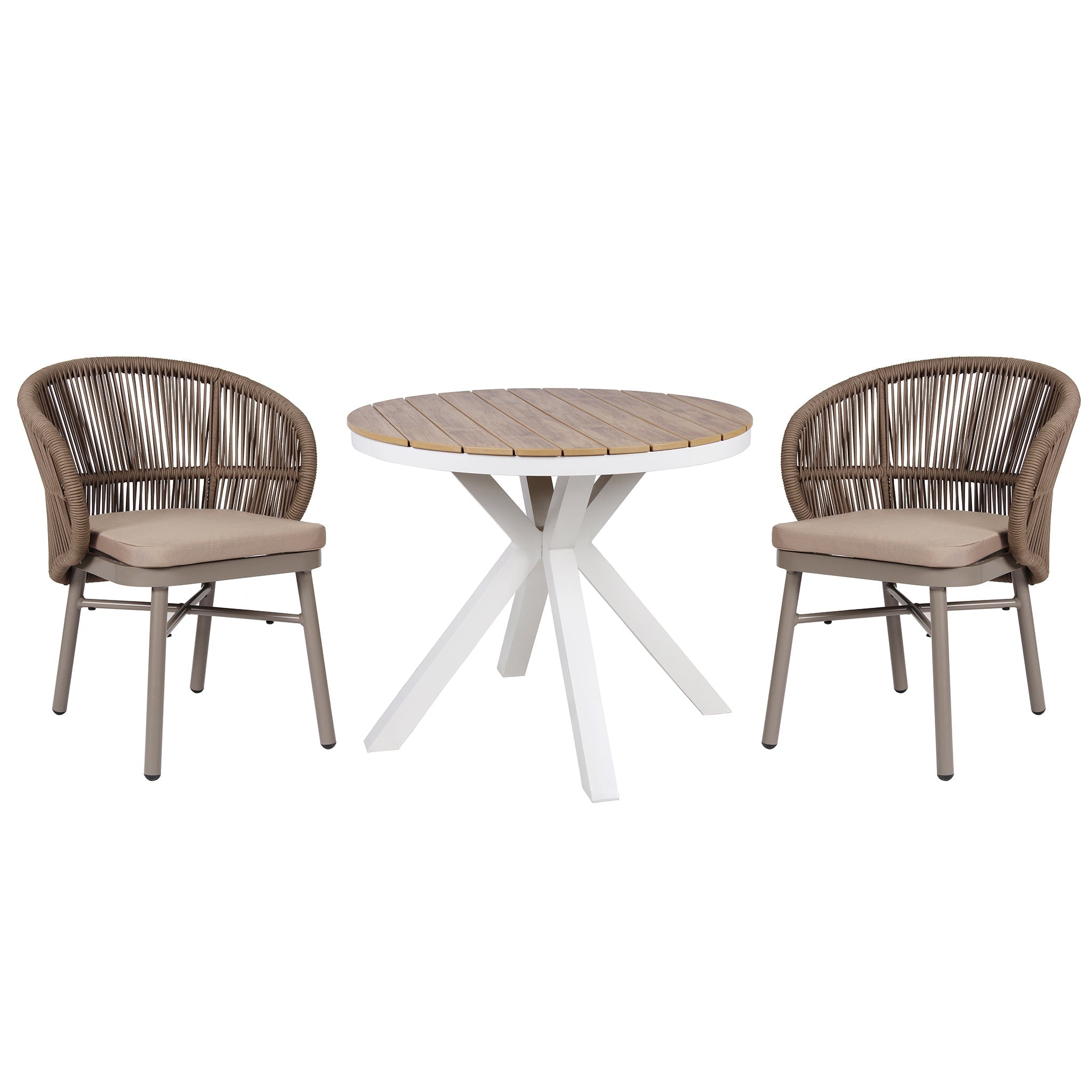 CDC10312-IDx2 Beige Outdoor Dining Chair - Brown (Set of 2)