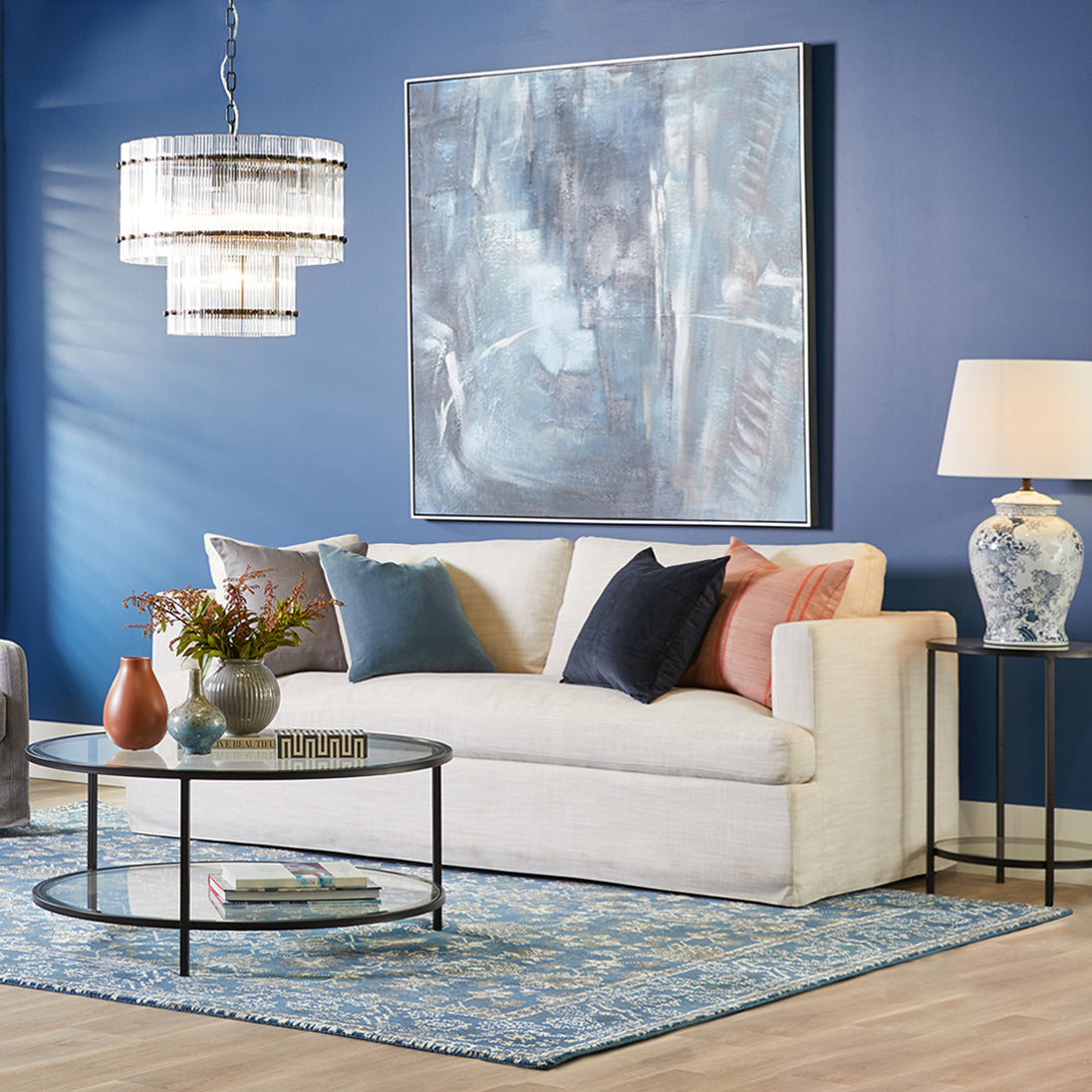 Birkshire Loose Cover 3 Seater Sofa - Off White Linen