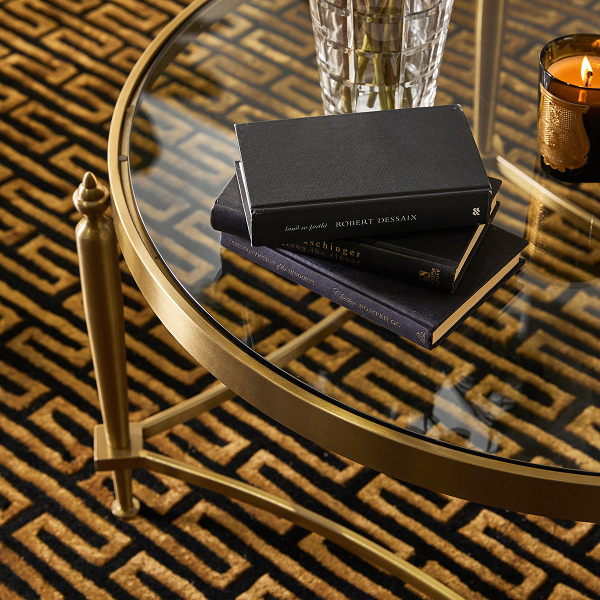 Jak Glass Coffee Table - Gold