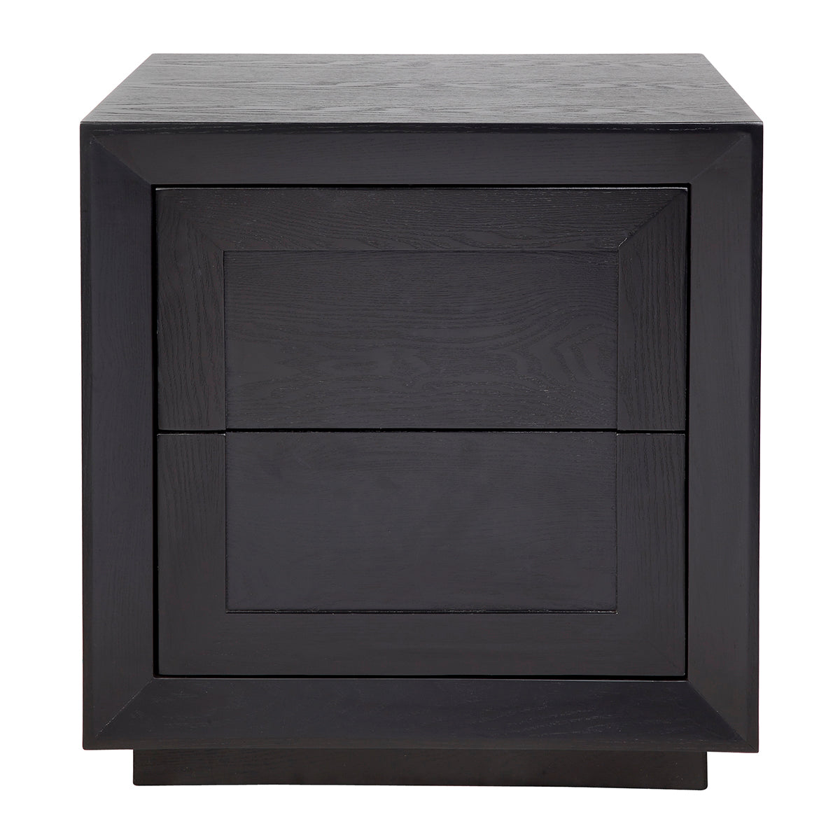 Balmain Oak Tall Bedside Table - Black