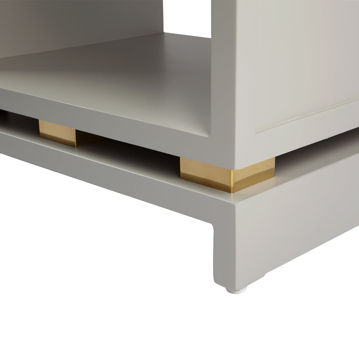 Pearl Bedside Table - Small Grey