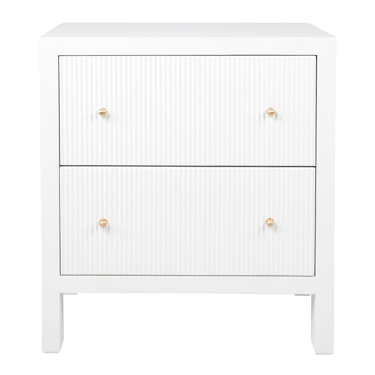 Ariana Bedside Table - Large White
