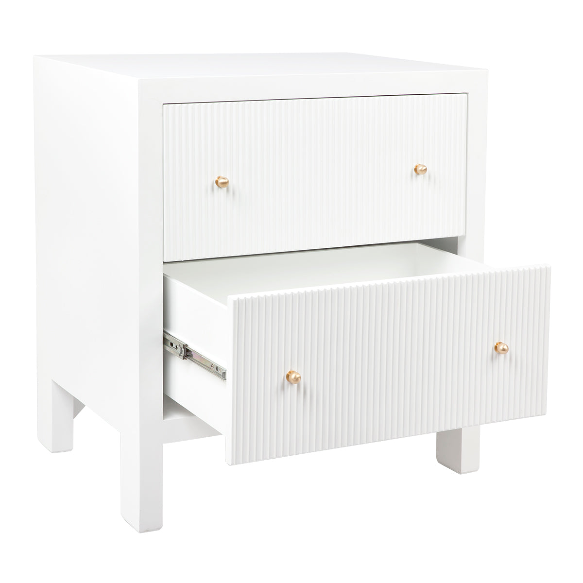 Ariana Bedside Table - Large White