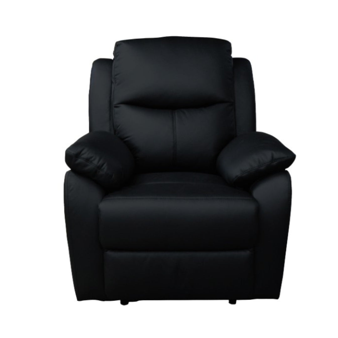 Sussex Leather Recliner Chair - Black