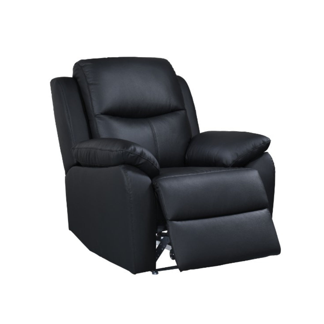 Sussex Leather Recliner Chair - Black
