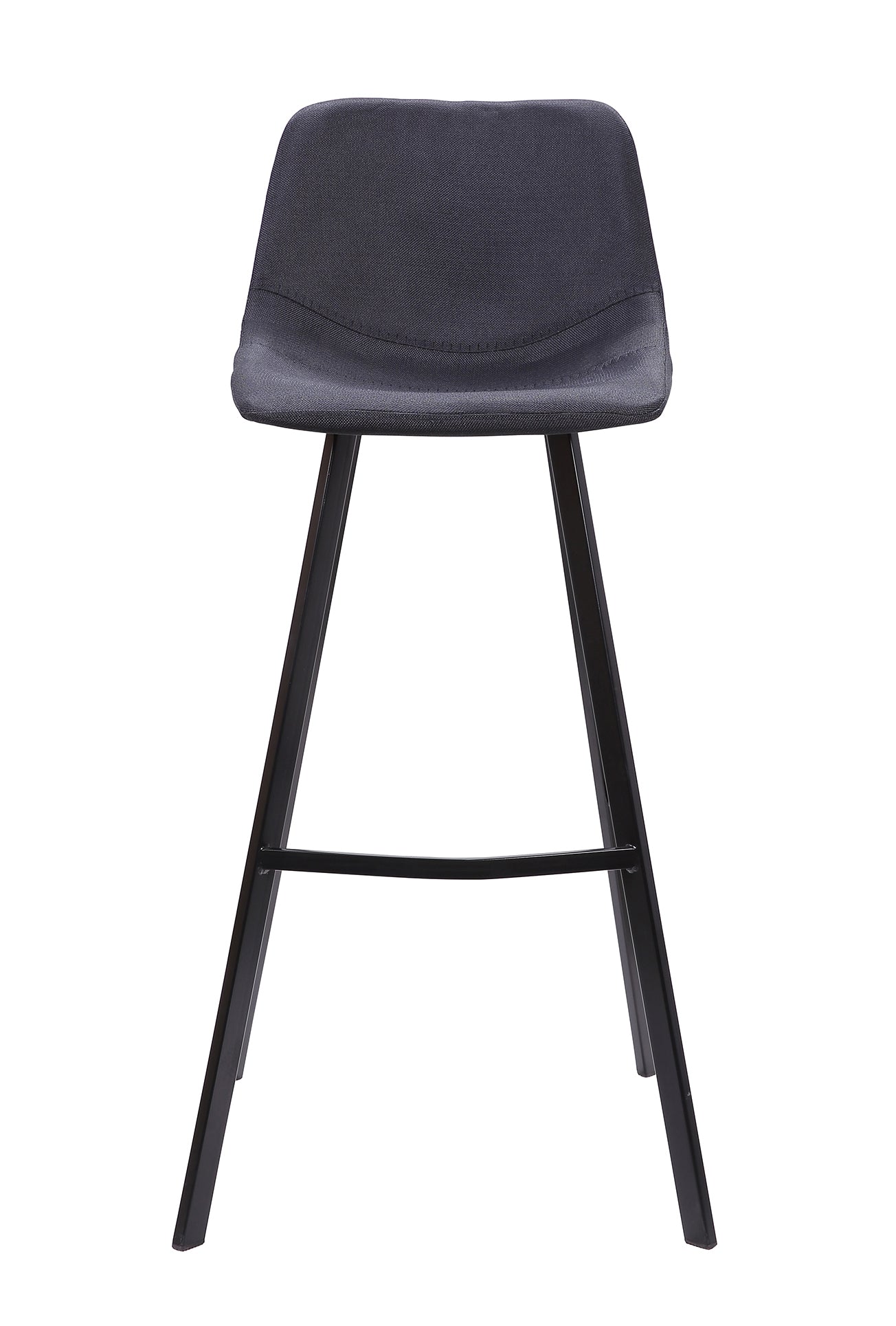 80cm Bar Stool in Black Fabric (Set of 2) - image 3