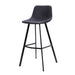80cm Bar Stool in Black Fabric (Set of 2) - image 2