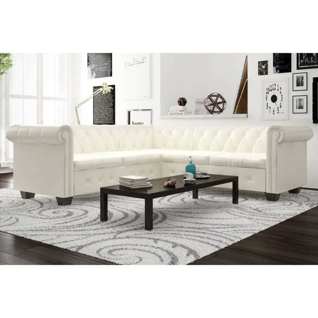 Chesterfield Corner Sofa Artificial Leather