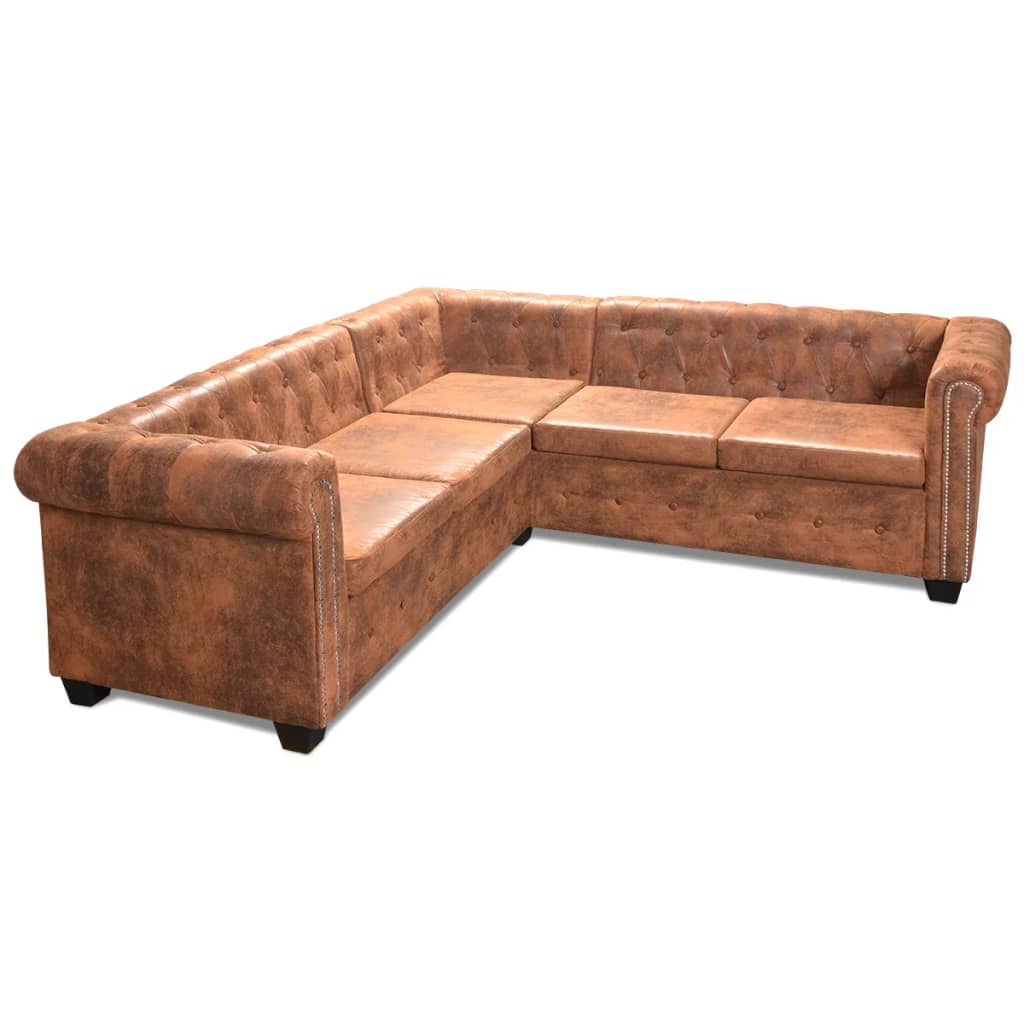 Chesterfield Corner Sofa Artificial Leather
