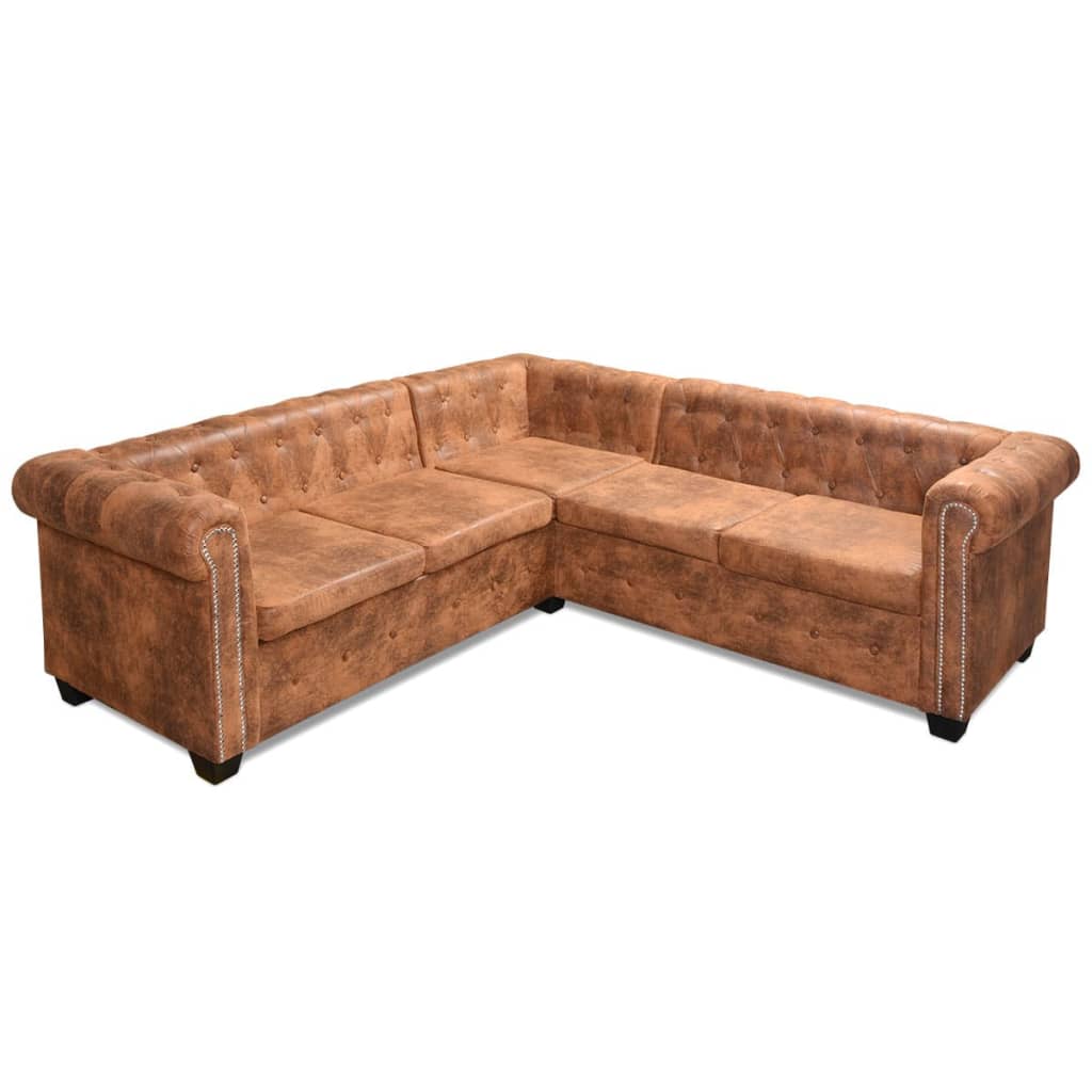 Chesterfield Corner Sofa Artificial Leather