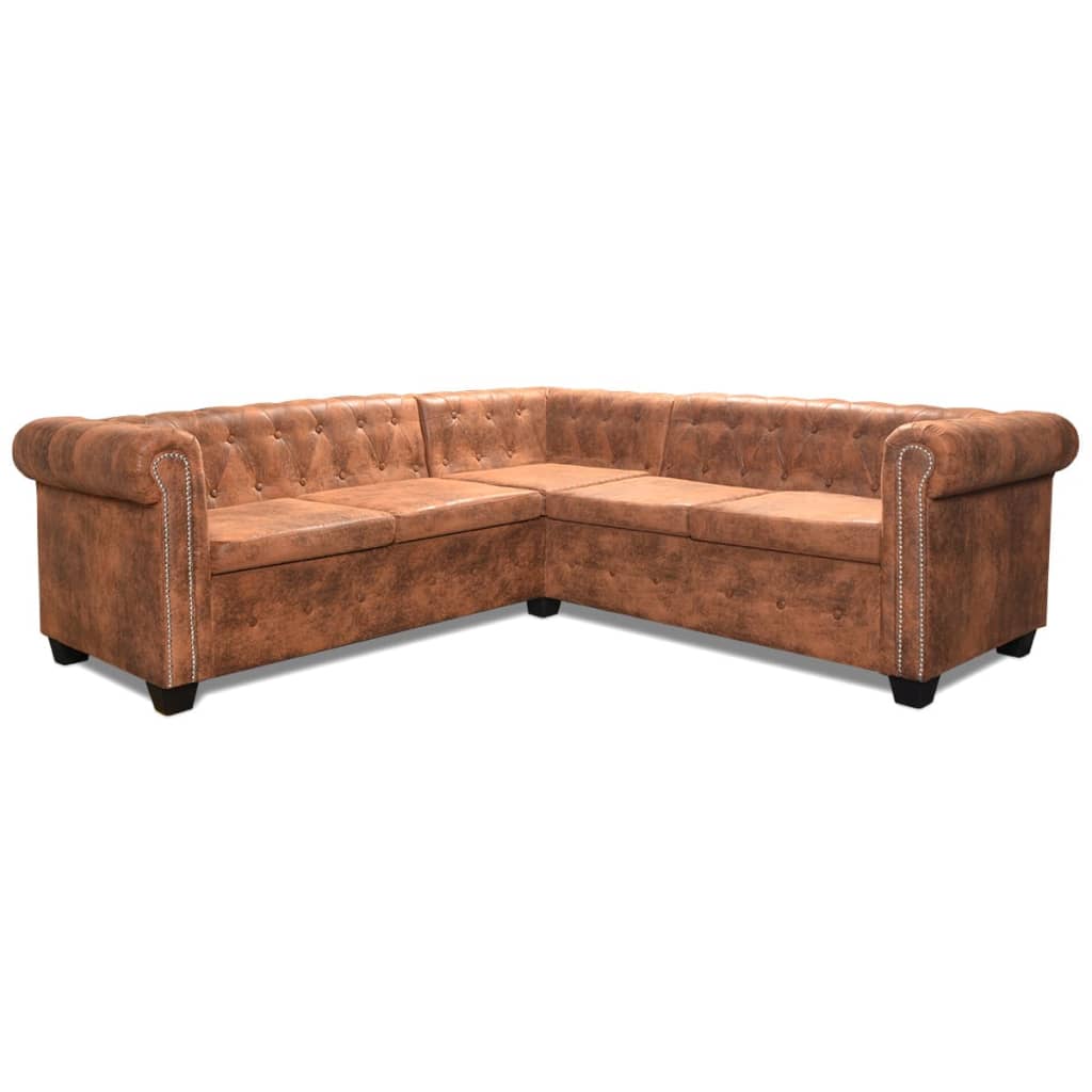 Chesterfield Corner Sofa Artificial Leather