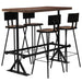 Bar Set 7 Piece Solid Reclaimed Wood