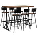 Bar Set 7 Piece Solid Reclaimed Wood