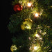 Christmas Garland Decorated With Baubles And Led Lights