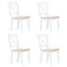 Dining Chairs 2 Pcs White And Light Wood Solid Rubber Wood