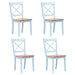 Dining Chairs 2 Pcs White And Light Wood Solid Rubber Wood